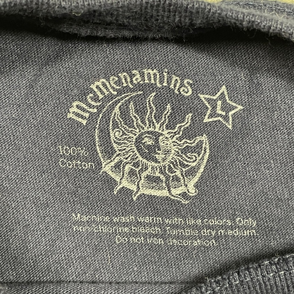 McMenamins T Shirt Men Large Navy Blue Lighthouse Ales Lincoln City Whale Cotton - Picture 4 of 7